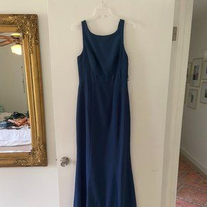 NWT Amsale JOELLE Dress in Crepe FRENCH BLUE Size 6